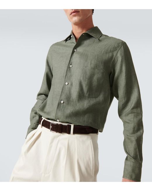Loro Piana Brown Alsavel Suede Belt for men