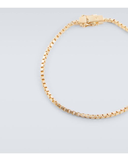 Tom Wood White Square Gold-plated Sterling Silver Chain Bracelet for men