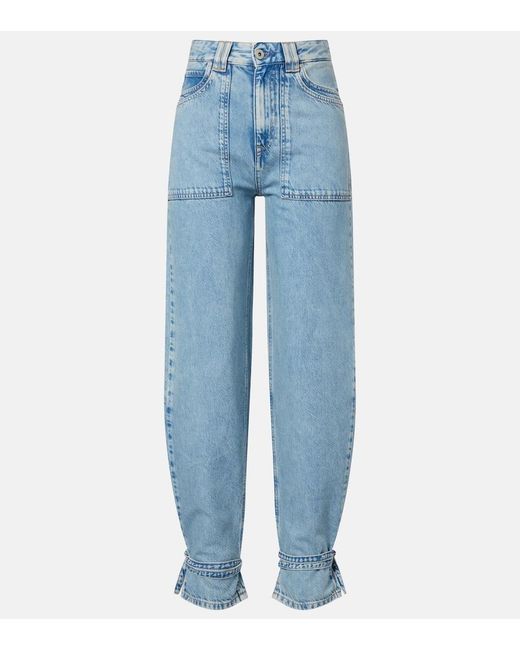 AG Jeans Blue Akita Barrel-Leg Jeans