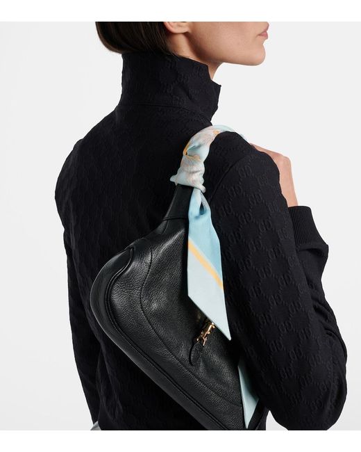Gucci Blue Flora Silk Twill Scarf