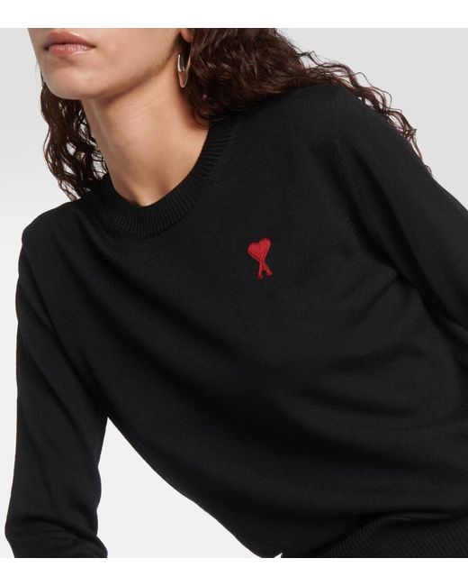 Pullover Ami De Cour di AMI in Black
