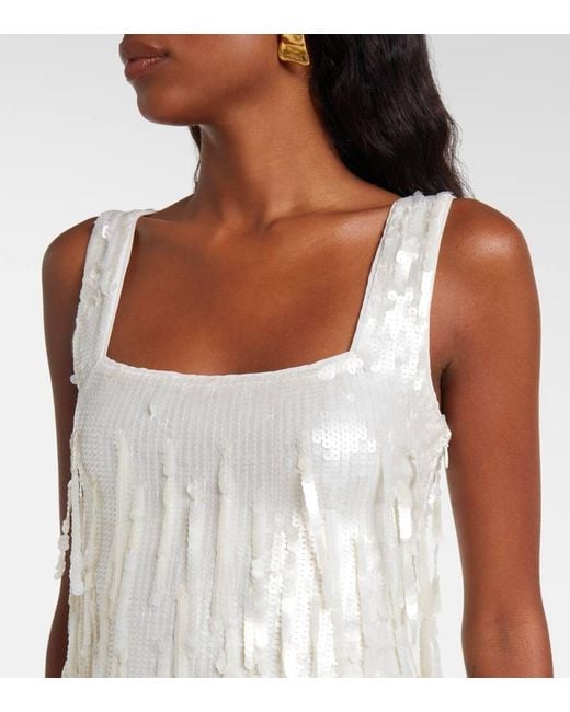 Robe Le Sable A Sequins Staud en coloris White