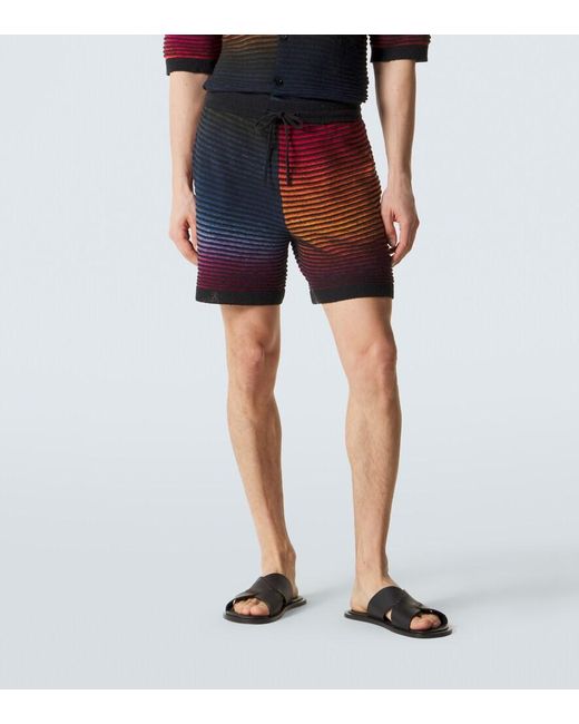 Loewe Blue Paula's Ibiza Anagram Cotton-Blend Shorts for men