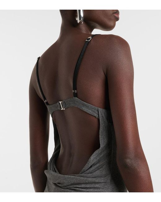 Abito Corto Asimmetrico di The Attico in Gray