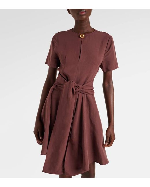 Vestido Midi Paula's Ibiza Con Lazada Loewe de color Red
