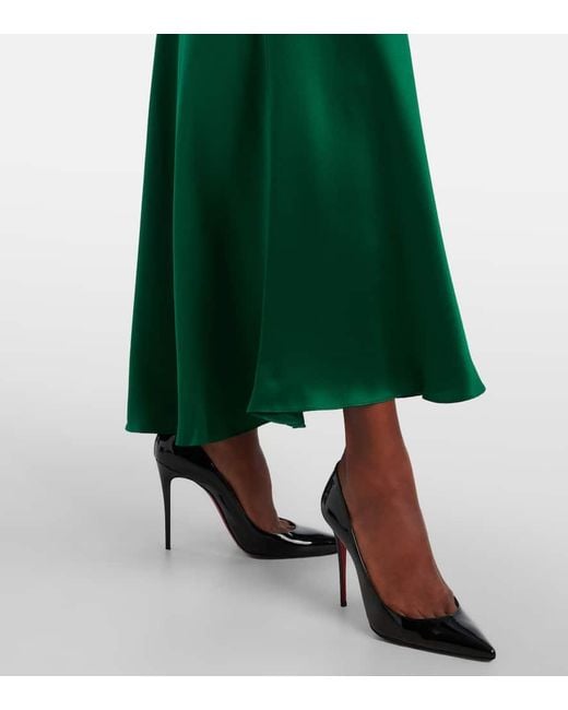 Rodarte Green Cocktailkleid Aus Seide Mit Spitze