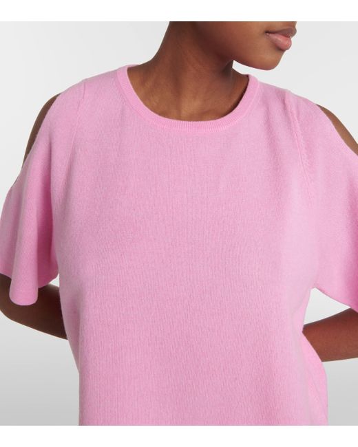 Jardin Des Orangers Pink Cutout Wool And Cashmere Top