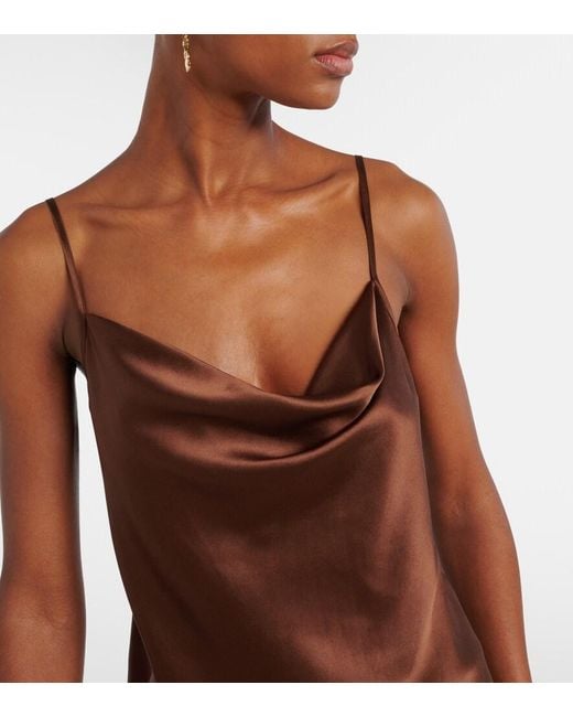 Veronica Beard Brown Sola Silk-Blend Camisole