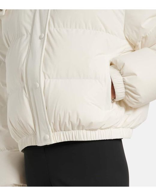 Yves Salomon White Skijacke Doudoune 58 Cm Mit Shearling