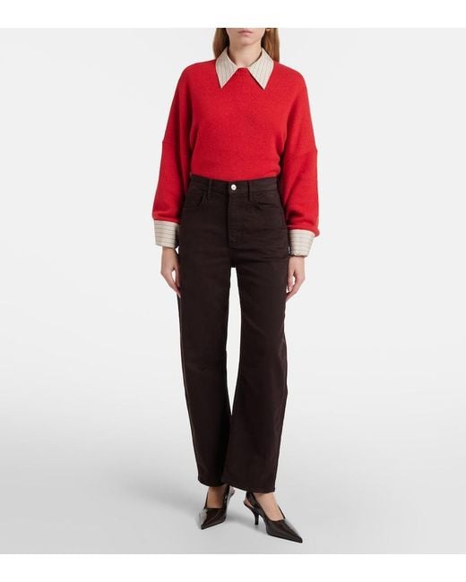 Citizens of Humanity Black Miro Cropped Barrel-Leg Jeans
