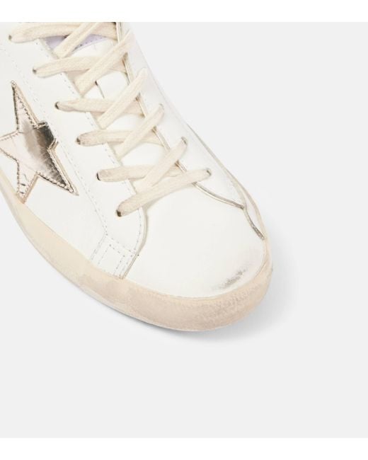 Golden Goose Deluxe Brand White Super Star Leather Sneakers