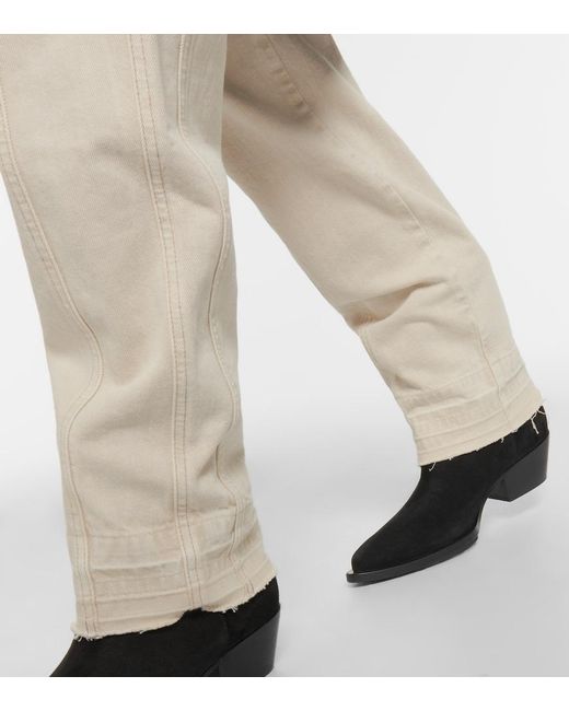 Isabel Marant Gray Vayoneo Cargo Straight Jeans