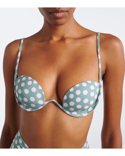 Alaïa Blue Polka-Dot Bikini