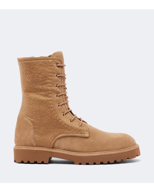 Stivaletti Combat di Max Mara in Brown