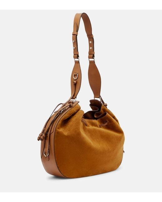 Isabel Marant Brown Bolton Medium Suede Shoulder Bag