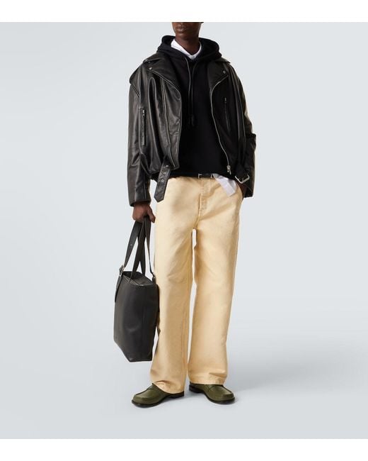 Loewe Black Anagram Cotton Jersey Hoodie for men