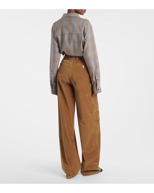 Altuzarra Brown Pip Cotton Corduroy Wide-Leg Pants
