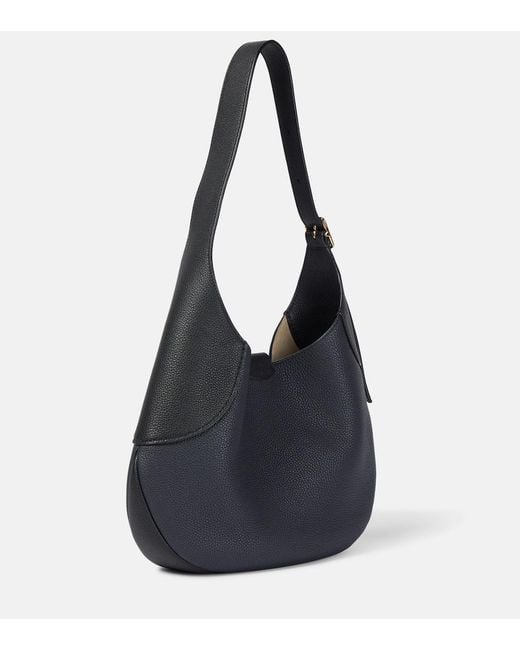 Loro Piana Blue Bobbin Medium Leather Shoulder Bag