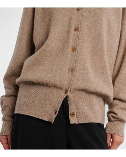 The Row Natural Lillia Cashmere Cardigan