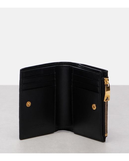 Bottega Veneta Black Intrecciato Leather Bifold Wallet