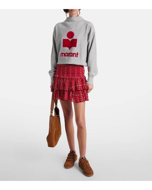 Isabel Marant Brown Bedruckte Sneakers Beth Aus Veloursleder