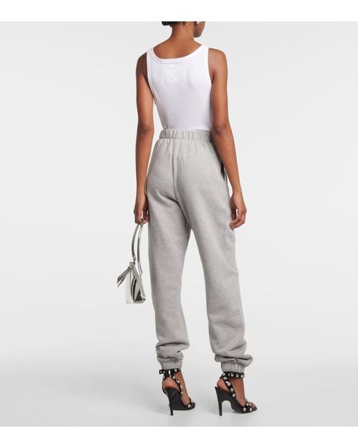 The Attico Gray Penny Cotton Jersey Sweatpants