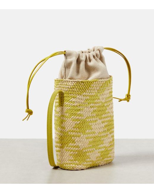 Bolso saco Checks Mini con anagrama Loewe de color Metallic