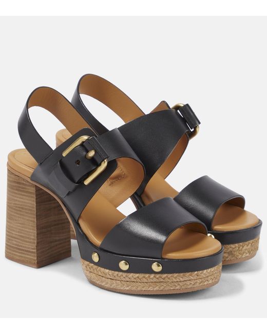 See By Chloé Joline Leather Clog Sandals in Black Lyst