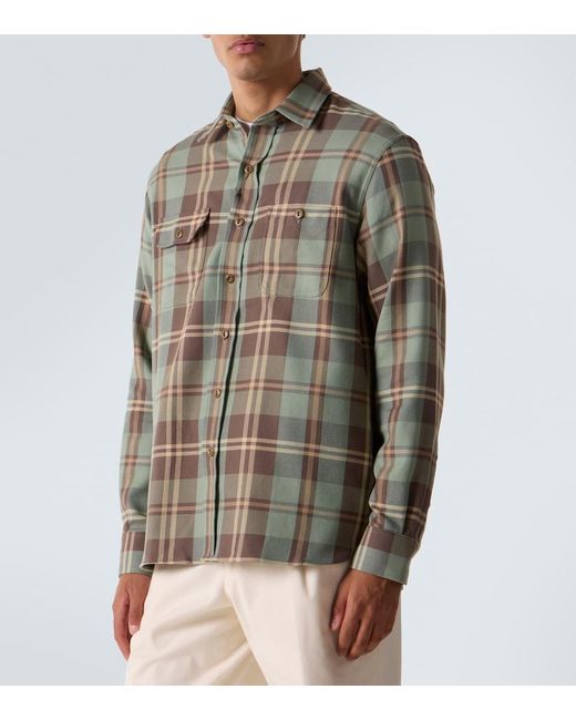 Ralph Lauren Gray Checked Cotton Shirt for men