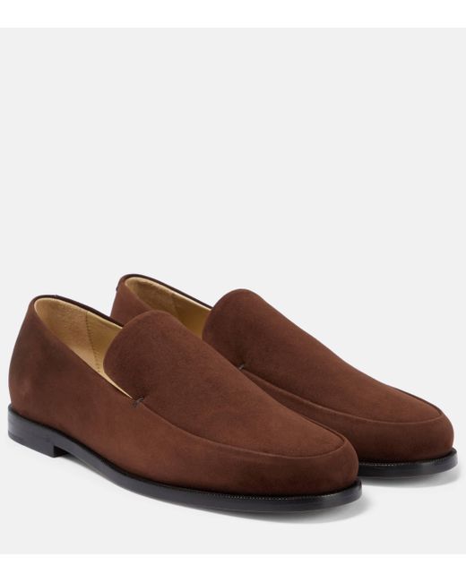 Khaite Brown Alessio Suede Loafers