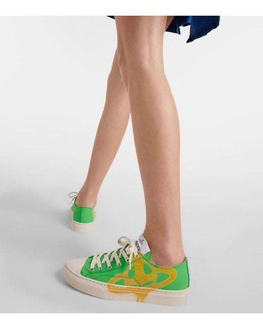 Vivienne Westwood Green Plimsoll 2.0 Low-Top Sneakers