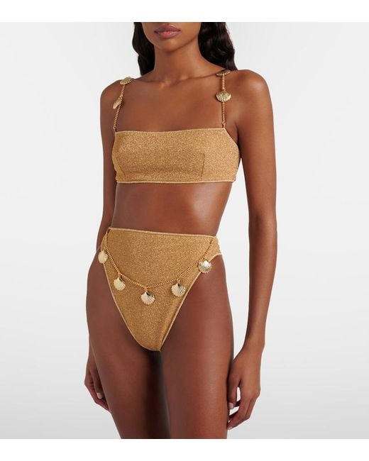 Oseree White Lumiere Embellished Bikini
