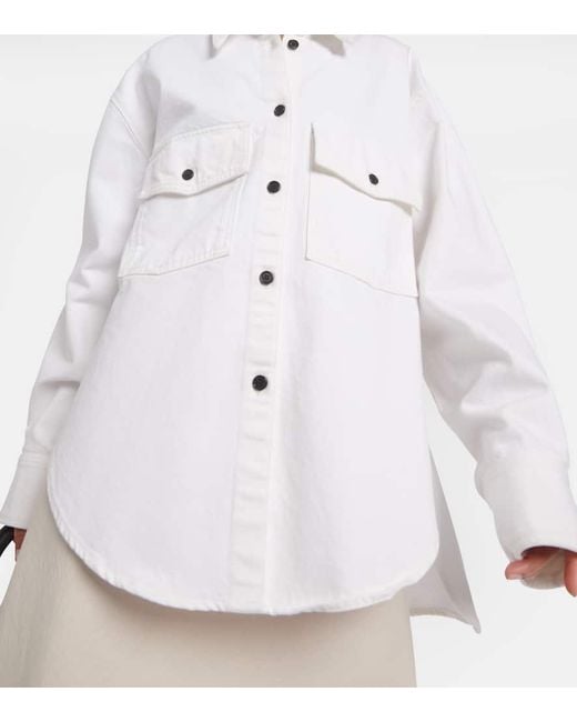 Khaite White Mahmet Denim Shirt