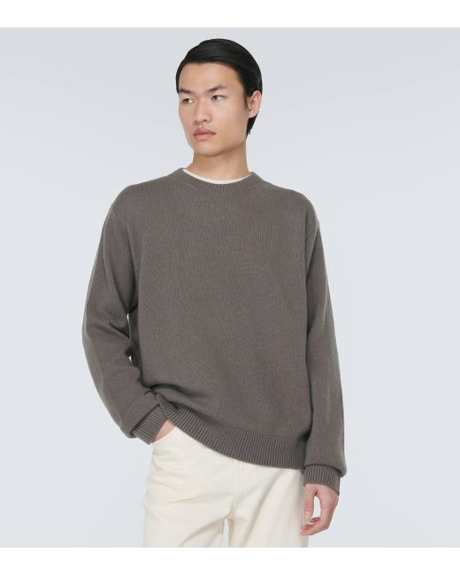The Elder Statesman Gray Cashmere Sweater for men