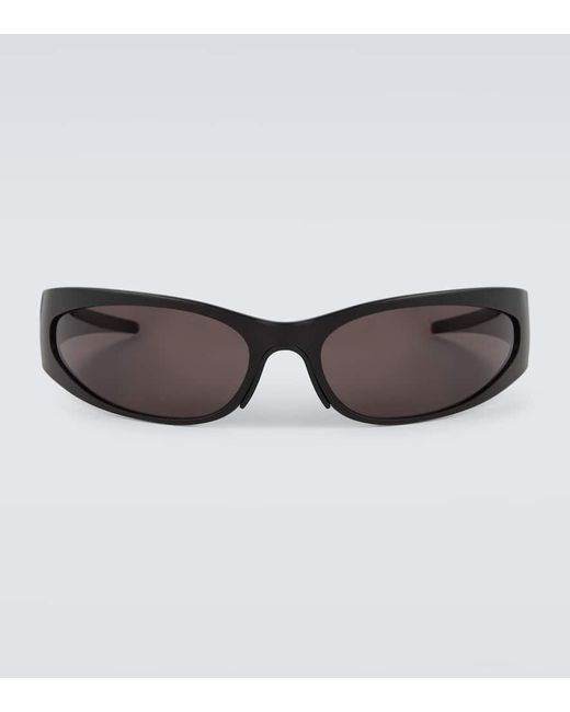 Balenciaga Oval Sunglasses in Brown for Men | Lyst UK
