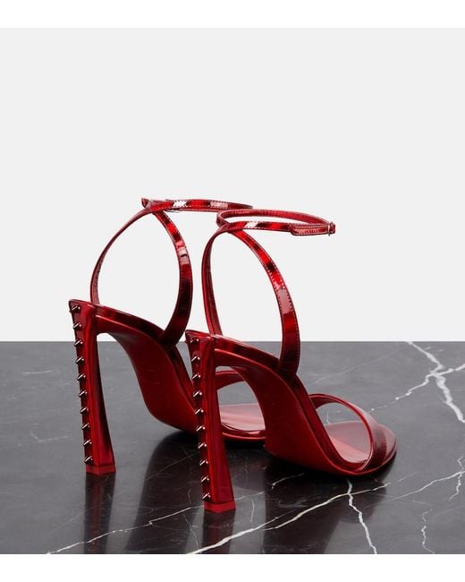 Christian Louboutin Red Condorapik Queen 100 Leather Sandals