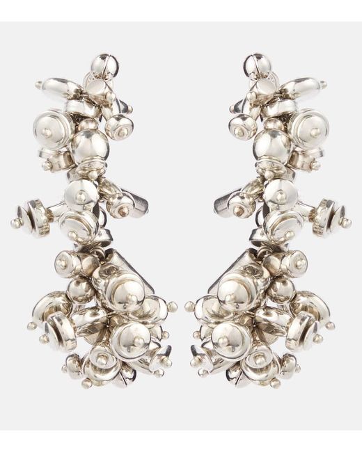 Pendientes Con Cuentas Dries Van Noten de color Metallic