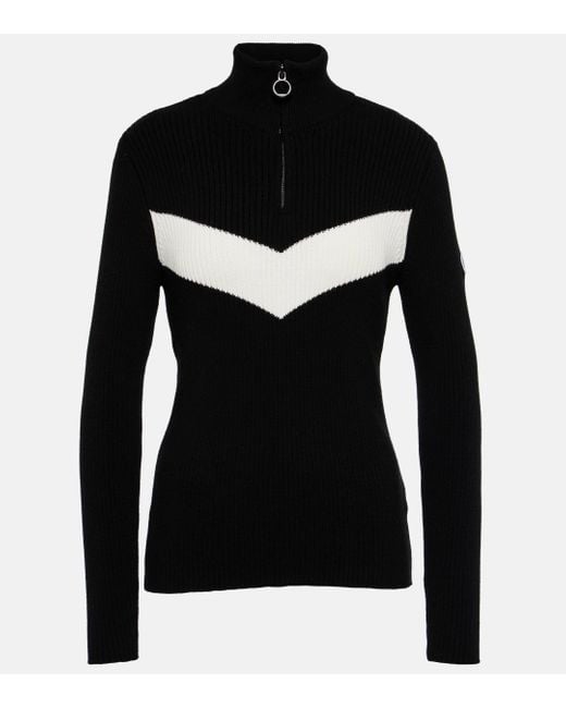 Fusalp Black Andromede Ribbed-knit Sweater