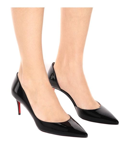 christian louboutin iriza black patent pumps