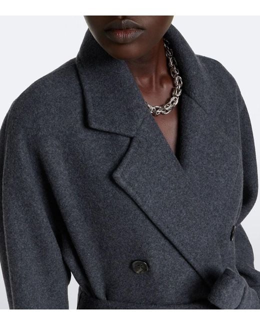 Max Mara Black Cashmere Wrap Coat