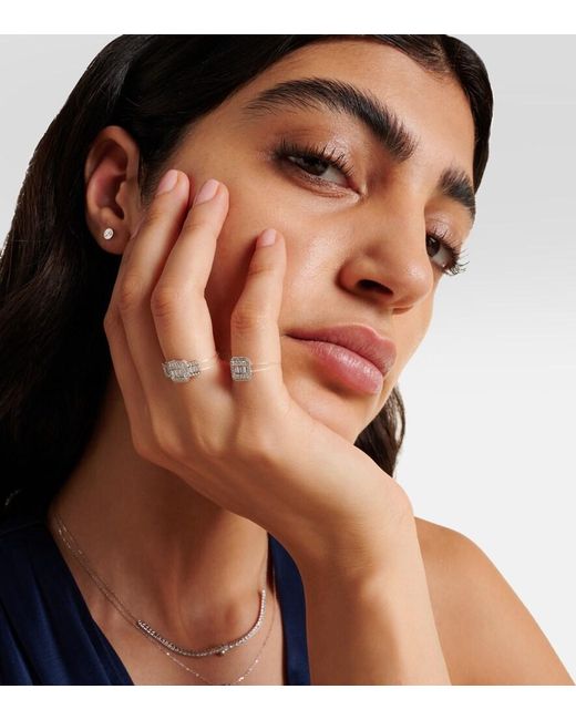 PERSÉE White Floating 18Kt Ring With Diamonds