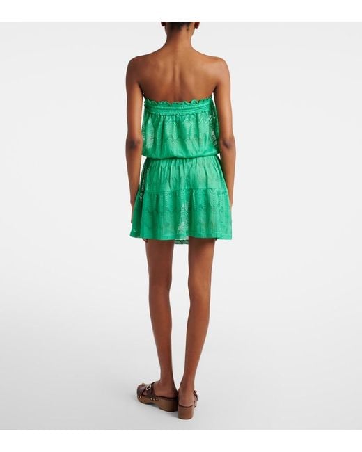 Melissa Odabash Green Isla Strapless Minidress