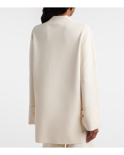 Max Mara White Jersey Top