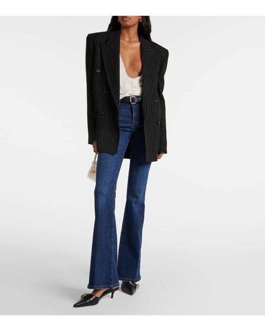 Jean Le High Flare A Taille Haute FRAME en coloris Blue