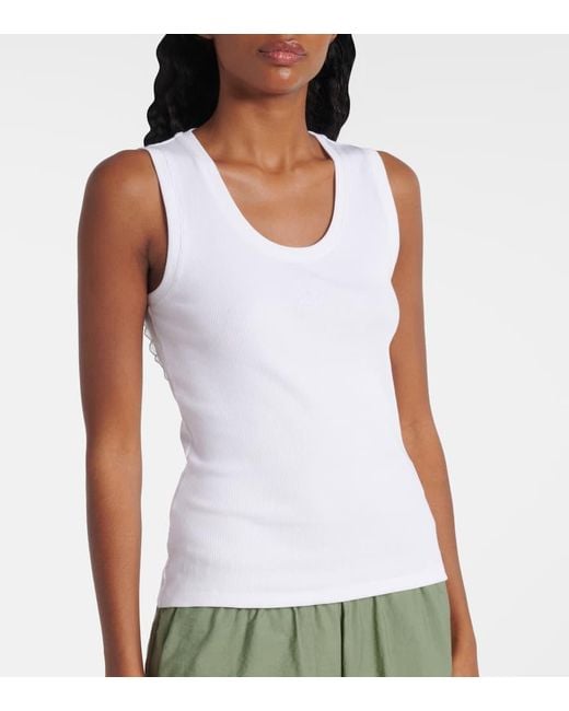Loewe White Paula's Ibiza Cotton-Blend Tank Top