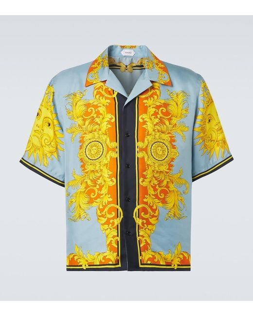 Camicia di Versace in Yellow da Uomo