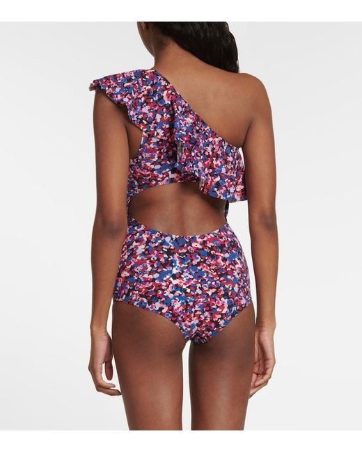 Isabel Marant Pink Sicilya Printed One Piece Swimsuit