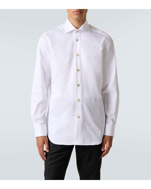 Kiton Hemd Aus Baumwolle in White für Herren