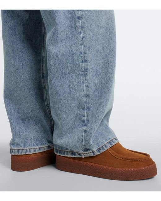 Bogner Brown Lucerne Shearling-Lined Suede Sneakers