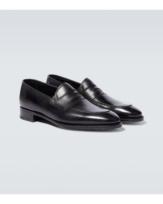 John Lobb Loafers Montgomery Aus Leder in Black für Herren
